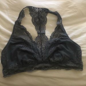 Maidenform lace racerback gray bralette